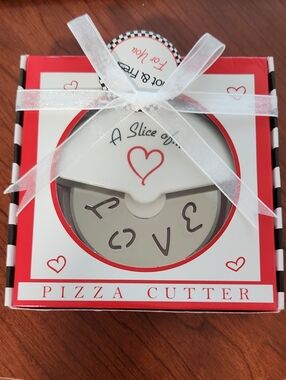 Kate Aspen Laser Cut Love Pizza Cutter In Pizza Box Shaped Gift Box